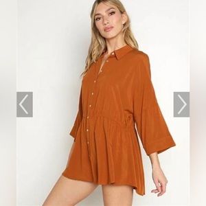 L Space Pacifica‎ Tunic Camel/Brown Size XS/S